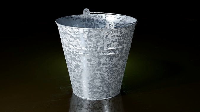 galvanized bucket 3d model