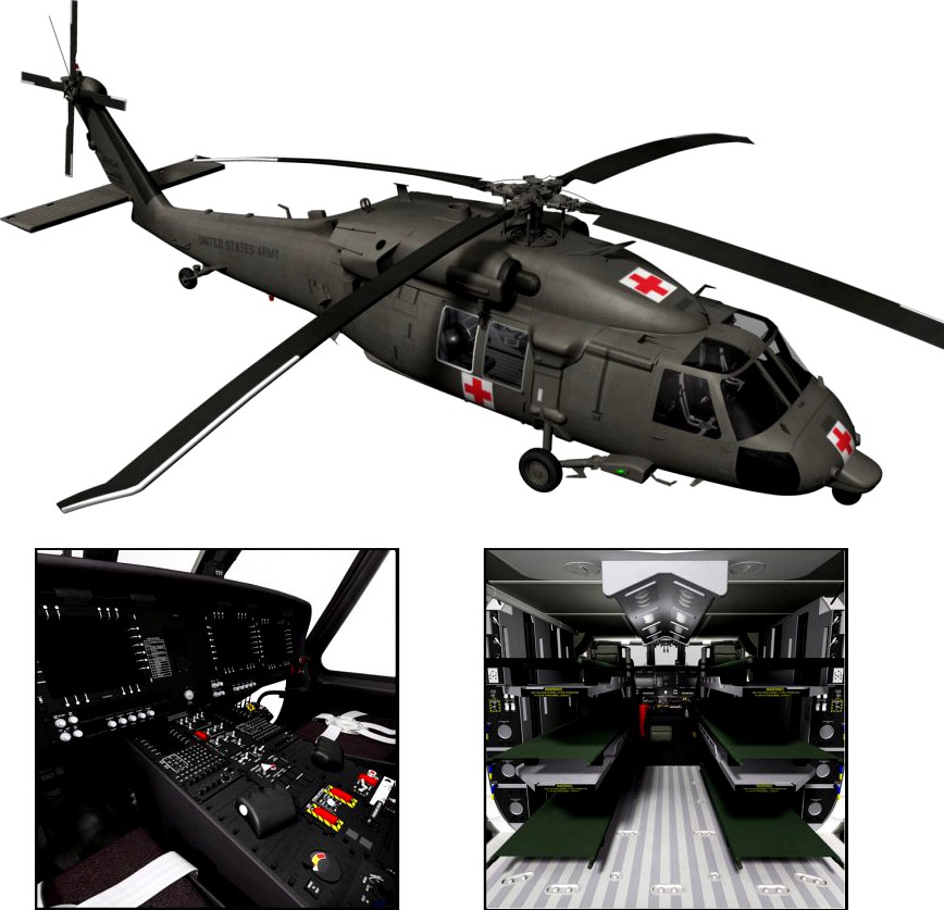 HH-60M Blackhawk MEDEVAC with nice interior3d model