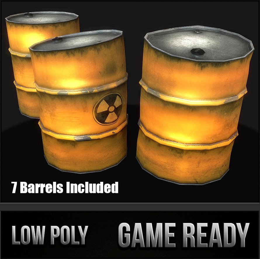 Metal Barrels Collection3d model