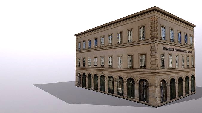 roman building french building vintage building meusuem 3d model