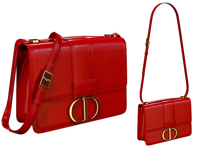 Dior 30 Montaigne Bag Red Leather