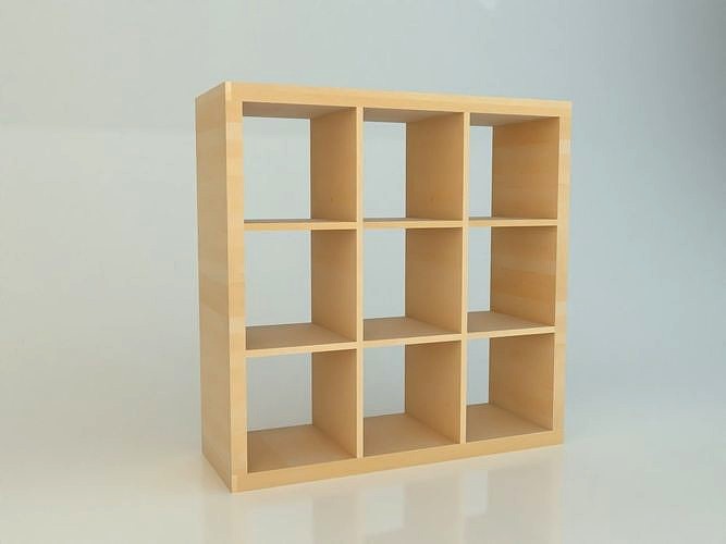 IKEA KALLAX 3x3 realistic measurements 3D model