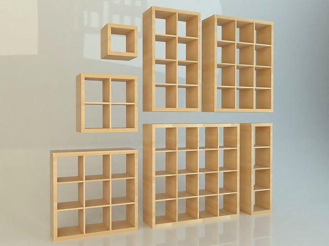 IKEA KALLAX all bookcase realistic measurements 3D model