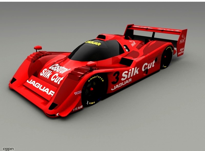 Jaguar XJR-14, low poly3d model