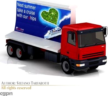 Ad truck3d model