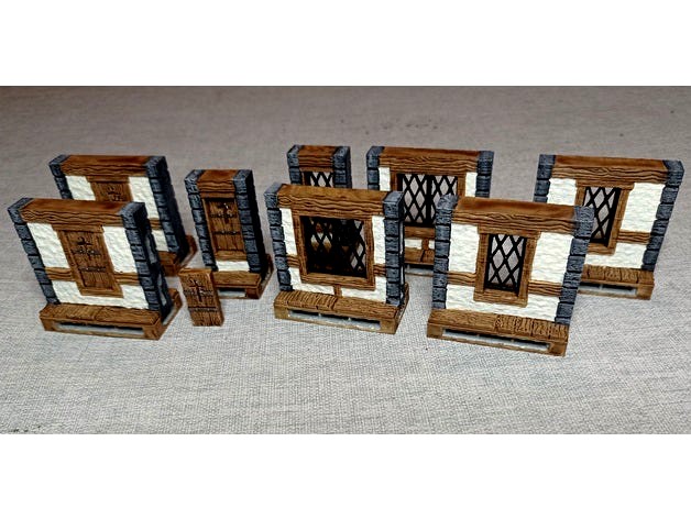 OpenLock Tudor S Windows with Cut Stone Pillars by Alonicus