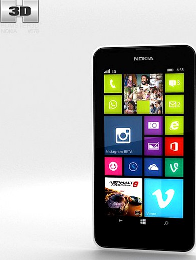 Nokia Lumia 630 White3d model