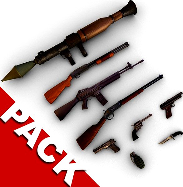 Modern Weapons Pack3d model