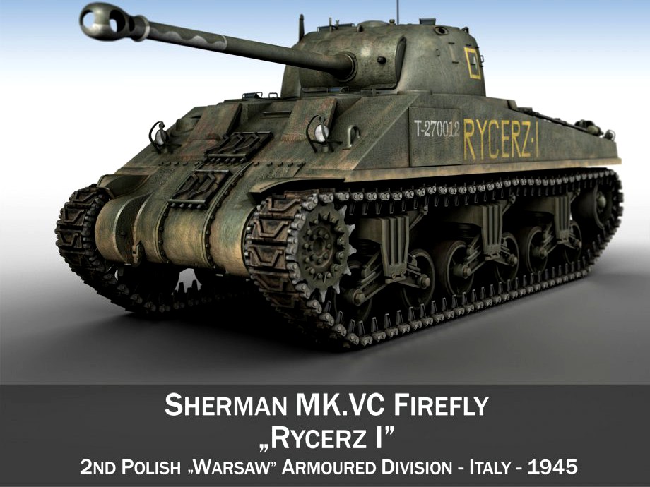 Sherman MK VC Firefly - Rycerz I3d model