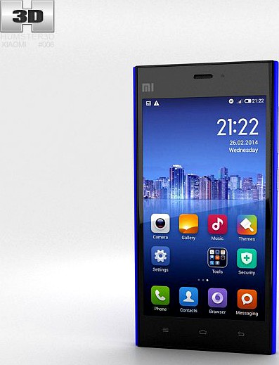 Xiaomi MI-3 Blue3d model