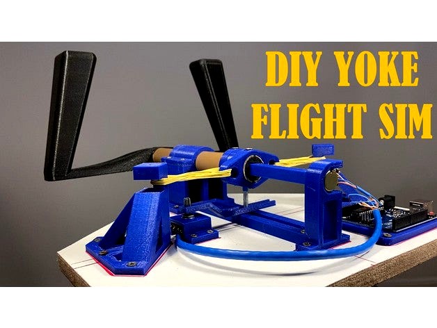 3D Printed DIY Flight Simulator Yoke Using Arduino by dvilardi