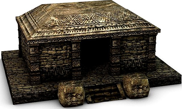 Ancient stone temple3d model