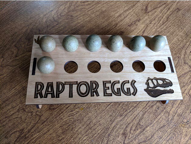 Button Quail Egg Tray by BasementLaser