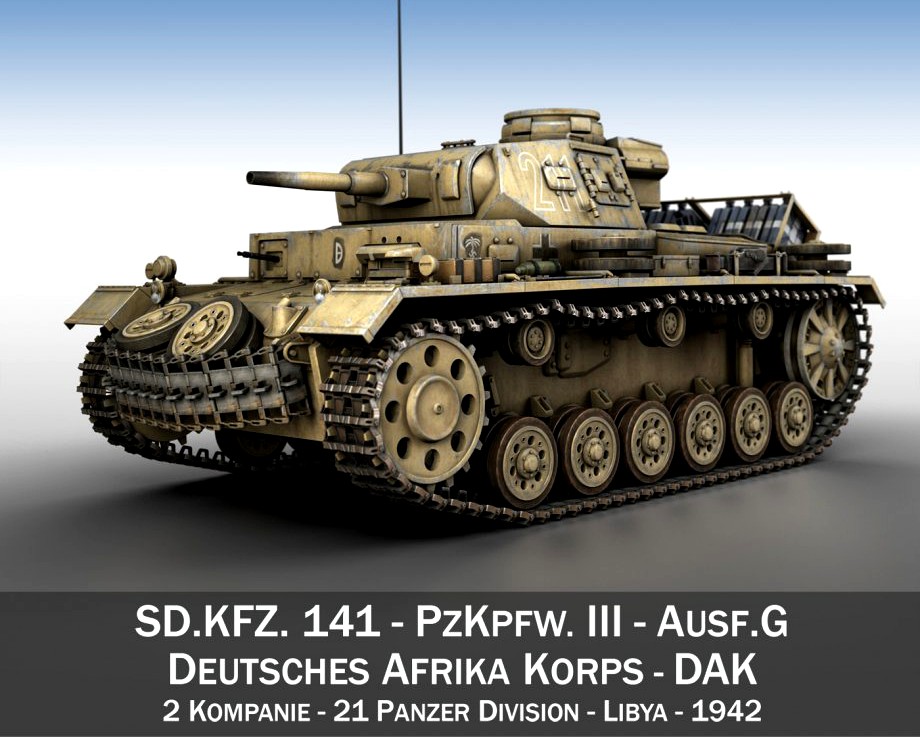 PzKpfw III - Ausf.G - DAK - 2113d model