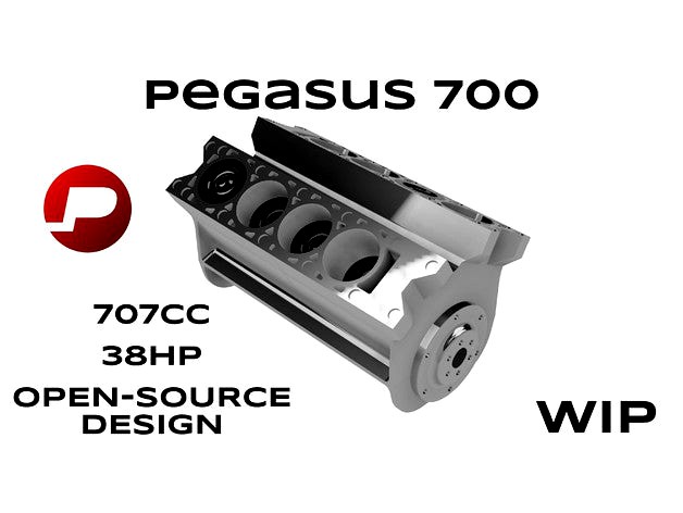Working V8 Car Engine - Pegasus 700 - Educational Model by Hobbs_Bros