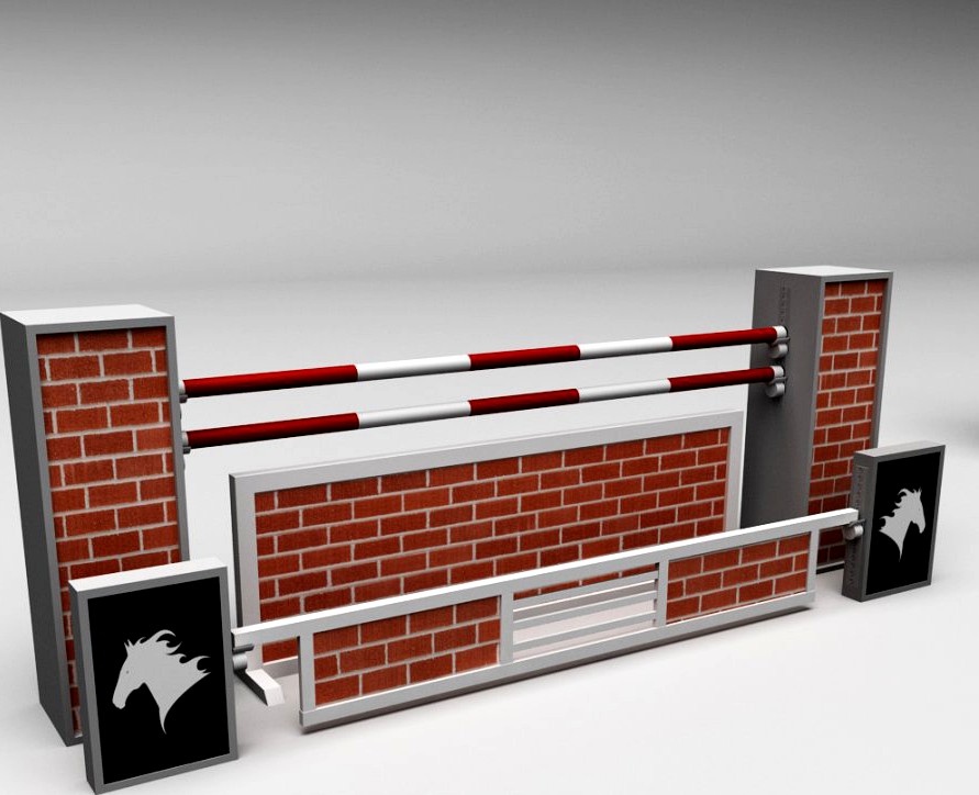 Horse jump obstacle 093d model