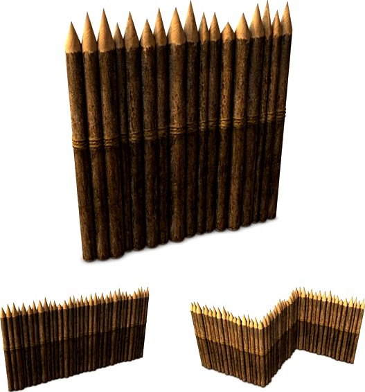 wooden stockade3d model