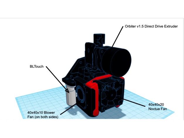 voron 2.1 head to orbiter and attach to ender 3 / ender 3 pro by Mr-Peanut