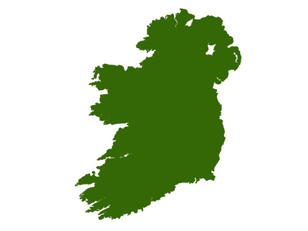 Ireland Map for Epoxy Fill by Tlash