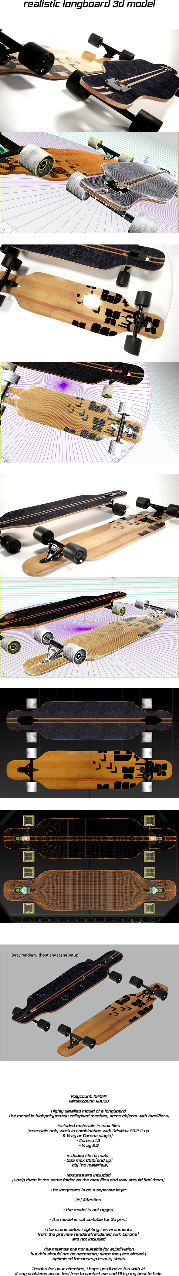 realistic longboard