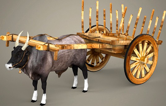 Realistic Ox Cart