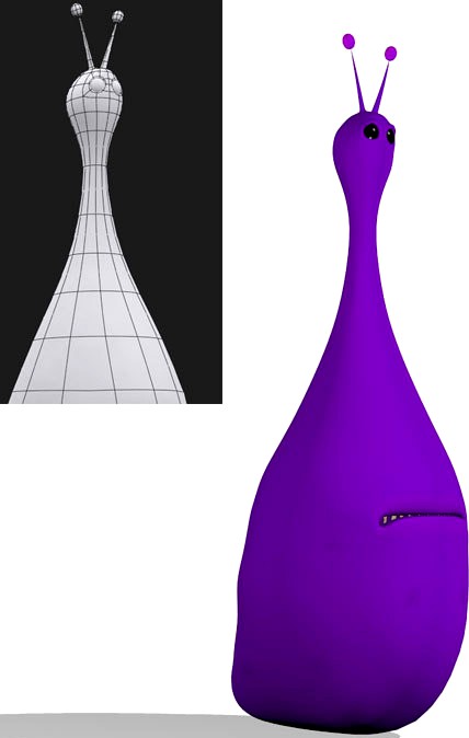 Larva 2 Low Poly Model