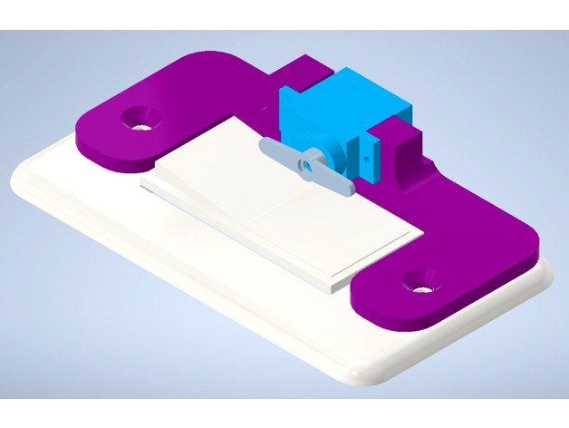 Servo Mounting Plate for 15 Amp Rocker Switches by ryanlei