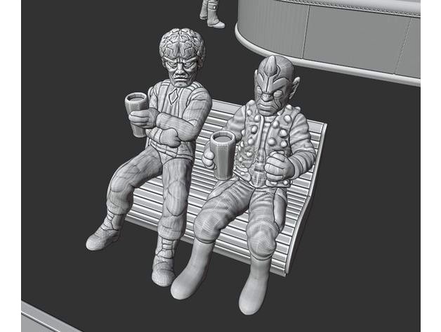 Pons Limbic and Bom Vindin (Siniteen and Advosze) SWL Free Cantina Collab by McAnultyMiniatures