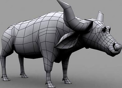 Buffalo Low Poly Model