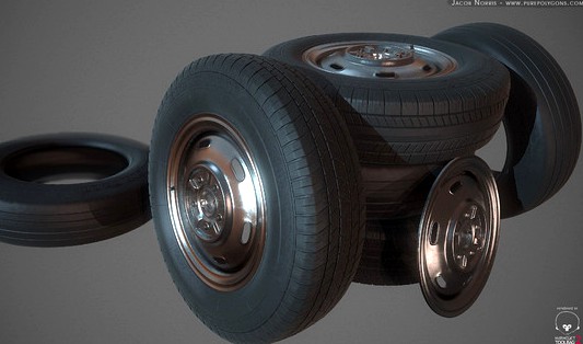 High Poly - Tires and Textures