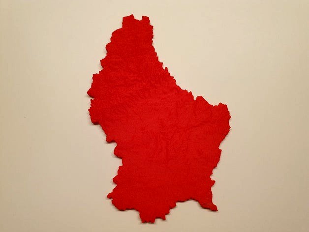 Luxembourg 3D Relief by 0x3b29