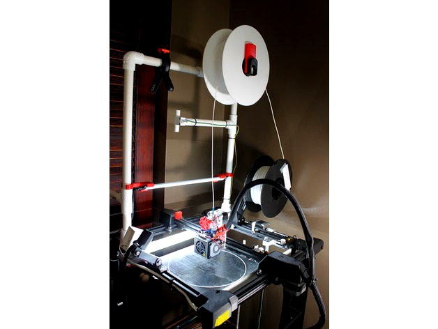 Ender 5/5pro Overhead Direct Drive feed system made with PVC by cliff344