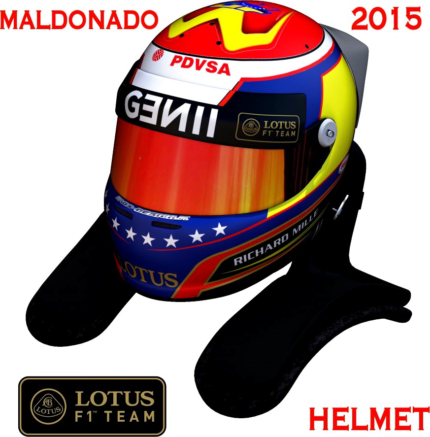Pastor Maldonado Helmet 20153d model
