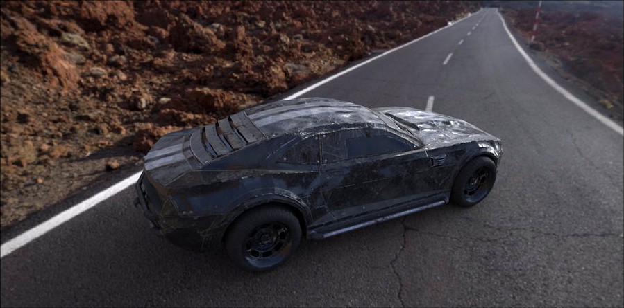 Post-apocalyptic battle-car3d model