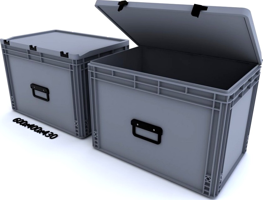 PLASTIC CONTAINER - 3 - CRATE 600x400mm3d model