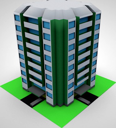 Low Poly 3D Condominium
