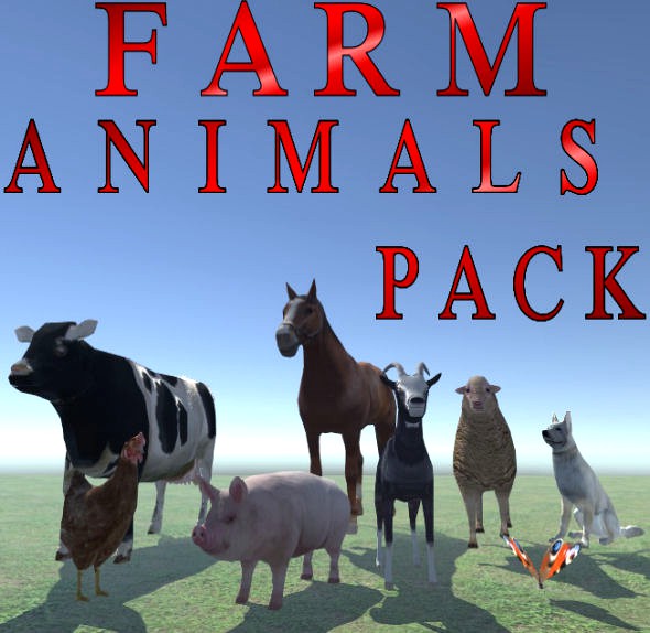Farm Animals Pack Low Poly