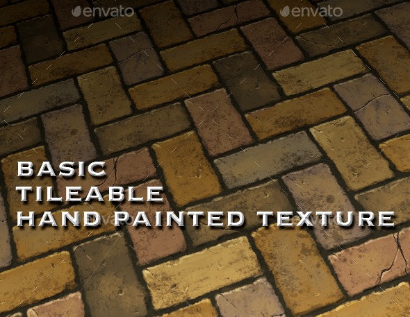 Basic Tile-able Brick Floor - Hand Painted