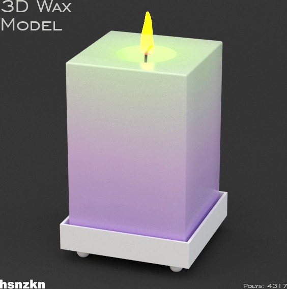3d Wax Model - Flame Lighting