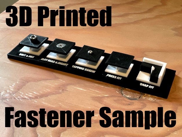 3D Printed Fastener Sample//Bolt & Nut, Self-tap, Snap Fit etc... by KakeruNekobeya