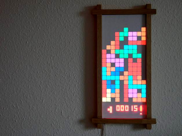 LED Gaming Display Powered by Raspberry Pi Zero (Tetris, Snake, Pong, Clock) by JoBoUM