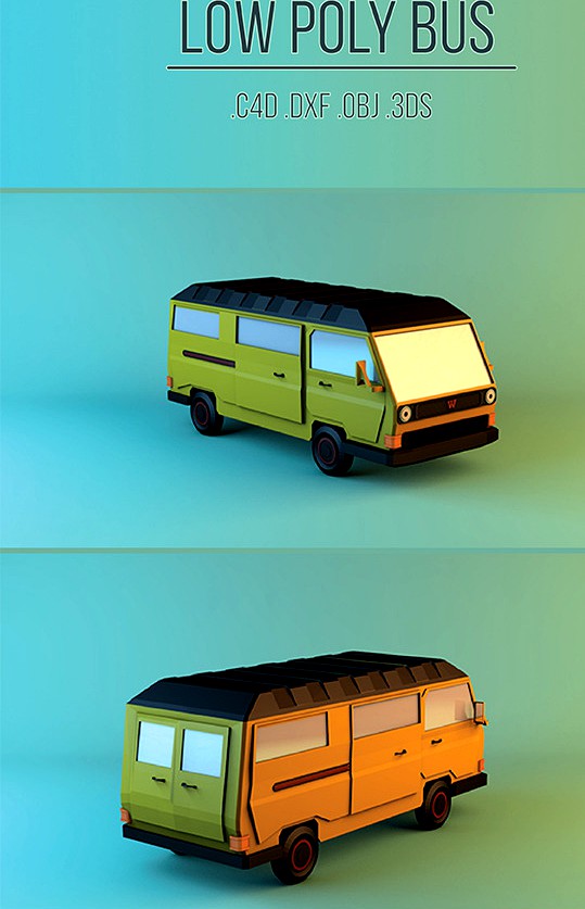 Low Poly Bus