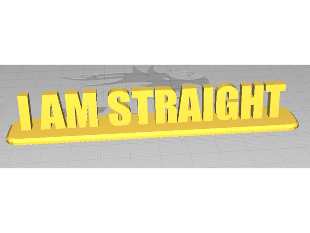 "I am straight" sign (print in pink) by CapskyWeasel
