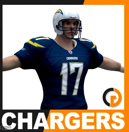 NFL Player San Diego Chargers3d model