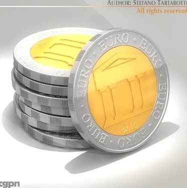 Euro Coins3d model