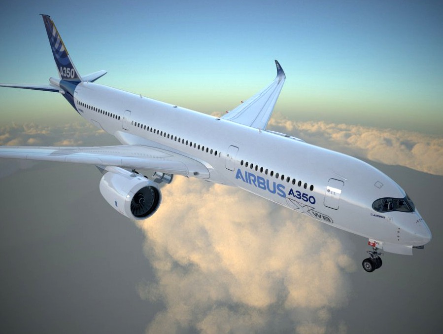 Airbus A350 900 with interior3d model