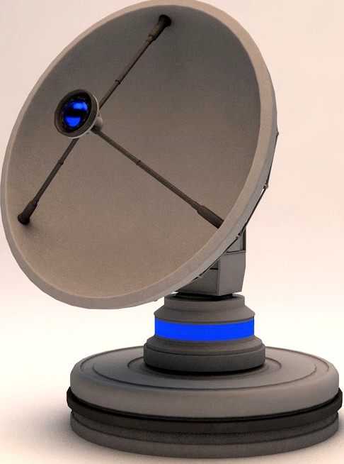 Radiotelescope Observatory Satellite Antenna3d model