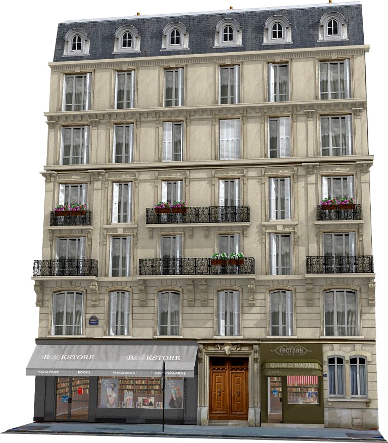 European Classic Tenement House Paris3d model