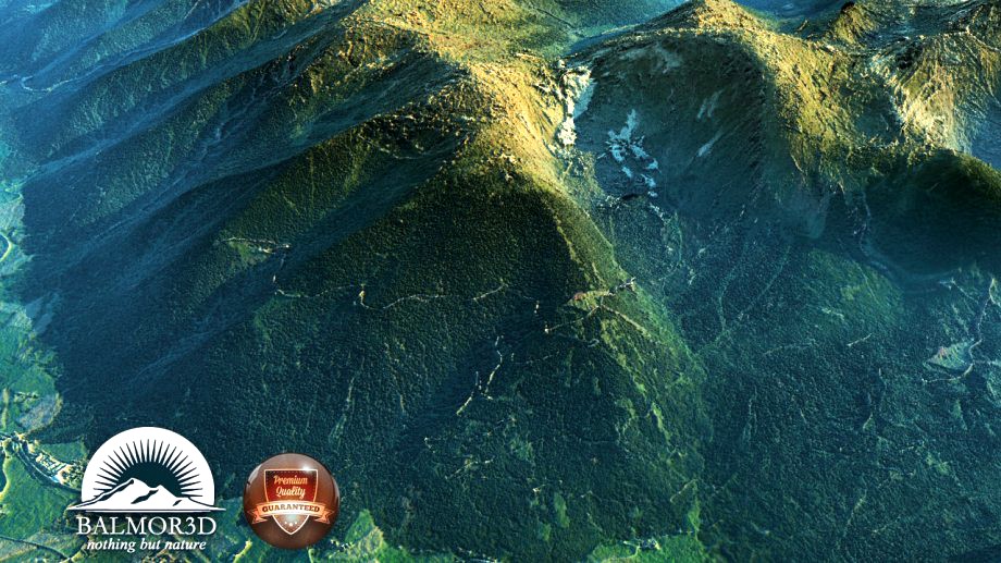 Grassy Mountains Central Europe3d model
