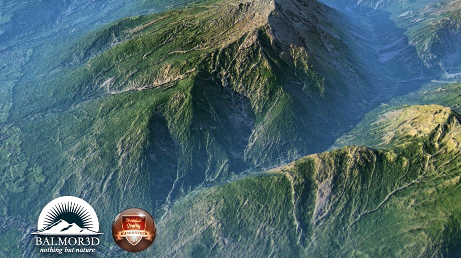 Grassy Mountains Central Europe3d model